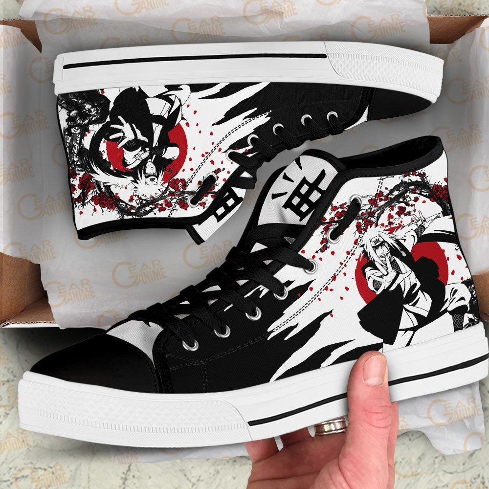 Jiraiya High Top Shoes Custom NRT Anime Sneakers Japan Style - 2 - GearAnime