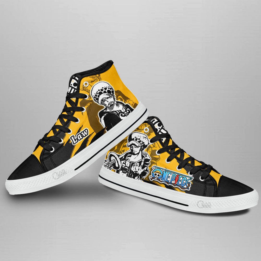 Trafalgar Law Classic High-Top Sneakers - Custom Anime Design