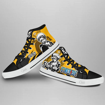 Trafalgar Law Classic High-Top Sneakers - Custom Anime Design