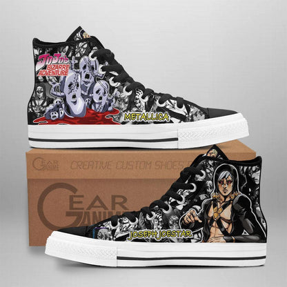 Risotto Nero High Top Shoes Custom Manga Anime Birraze Adventure Sneakers - 1 - GearAnime