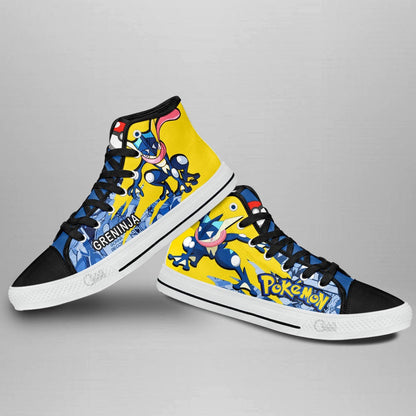 Pokemon Greninja High Top Shoes Custom Anime Sneakers - 3 - GearAnime