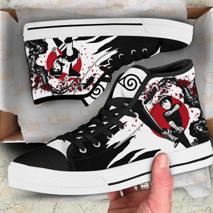 Rock Lee High Top Shoes Custom NRT Anime Sneakers Japan Style - 2 - GearAnime