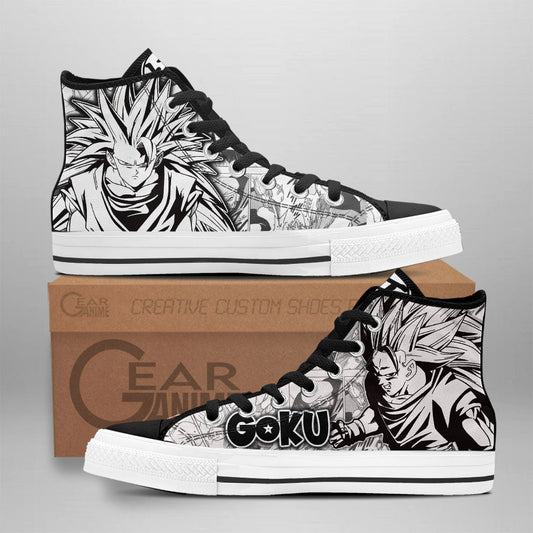 Goku Super Saiyan High-Top Shoes Anime Custom
