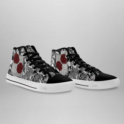 Garrison Regiment High Top Shoes Custom Anime Attack On Titan Sneakers - 3 - GearAnime