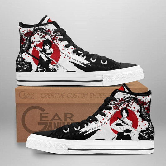 Sasuke Uchiha High Top Shoes Custom NRT Anime Sneakers Japan Style - 1 - GearAnime
