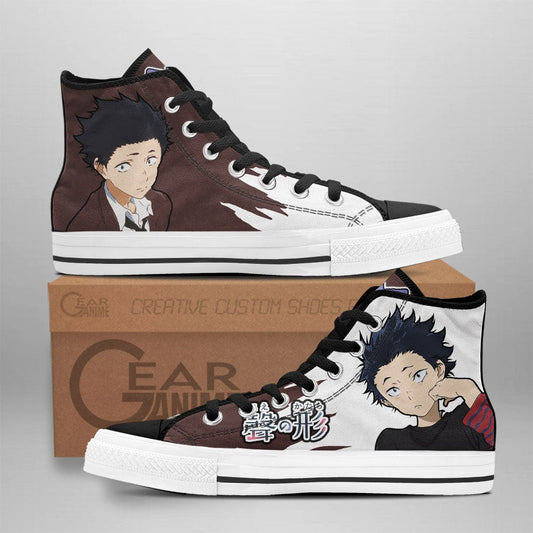 A Silent Voice Shouya Ishida High Top Shoes Custom Anime Sneakers - 1 - GearAnime