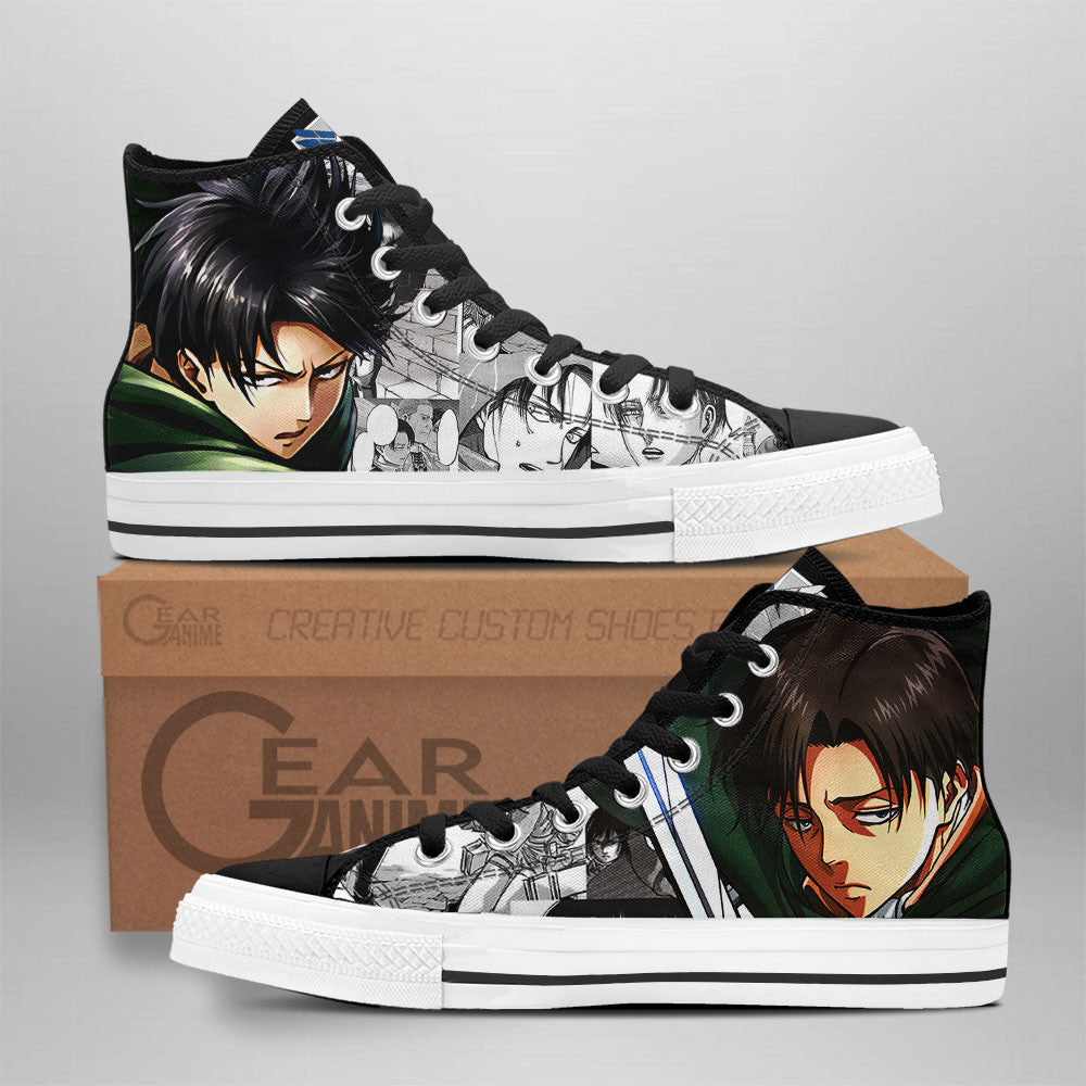 Levi Ackerman High-Top Shoes Anime Custom
