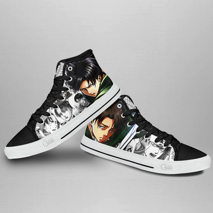 Levi Ackerman High-Top Shoes Anime Custom