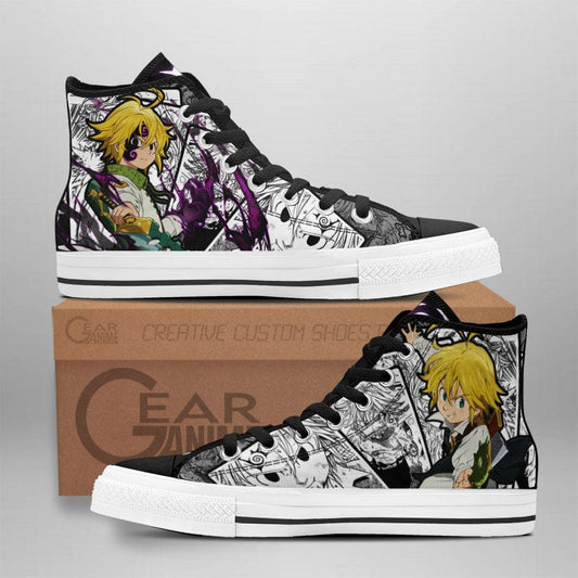 Meliodas High Top Shoes Custom Manga Anime Sneakers - 1 - GearAnime
