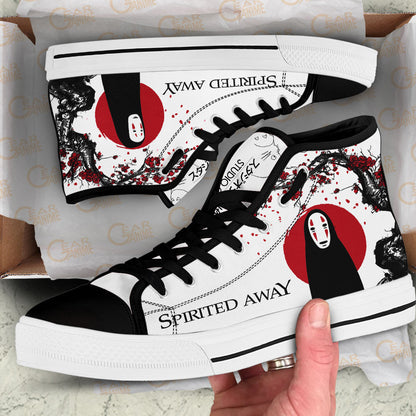 Spirited Away Kaonashi Anime Custom High Top Shoes Japan Style NTT0601 Gear Anime