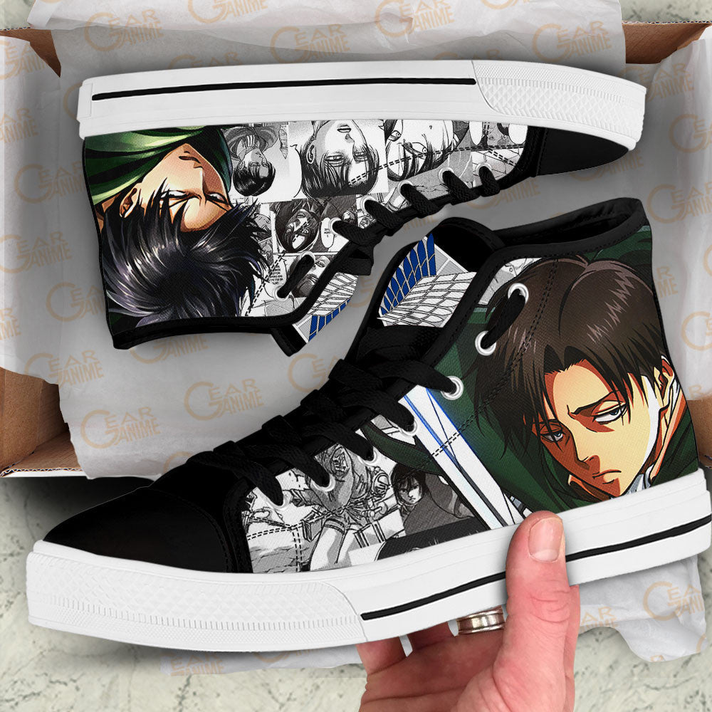 Levi Ackerman High-Top Shoes Anime Custom