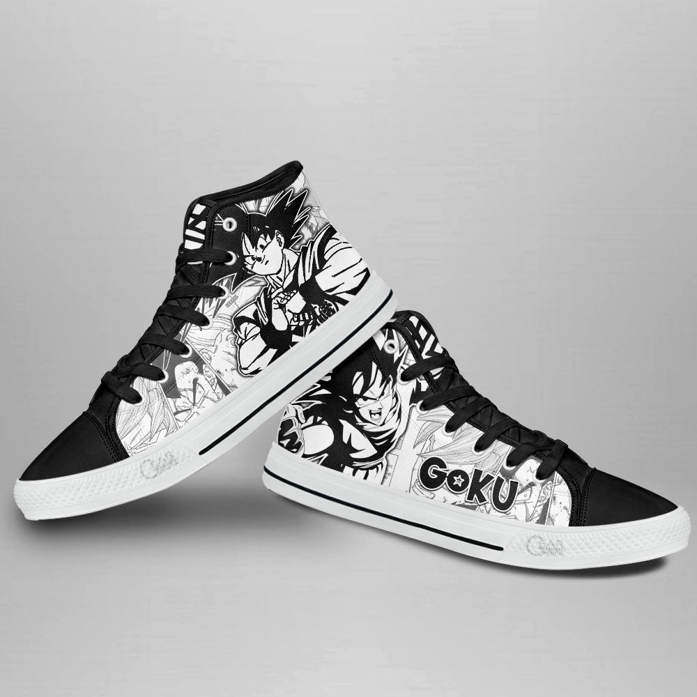 Goku Classic High-Top Sneakers - Custom Anime Design