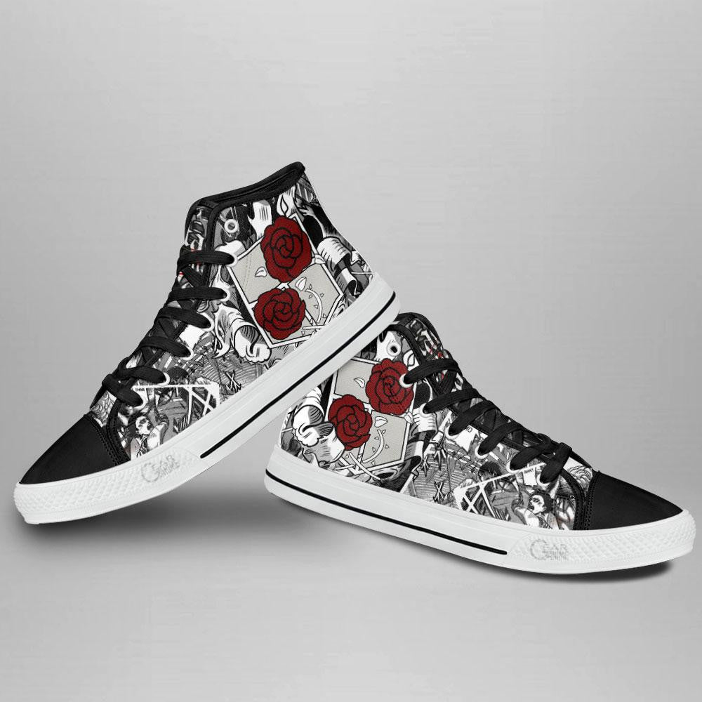 Garrison Regiment High Top Shoes Custom Anime Attack On Titan Sneakers - 4 - GearAnime