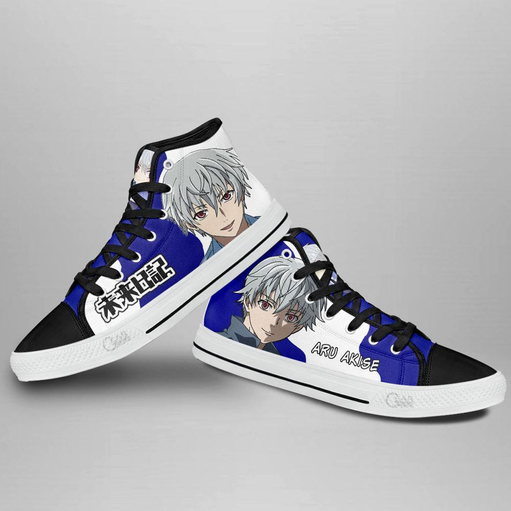 Mirai Nikki The Future Diary Aru Akise High Top Shoes Custom Anime Sneakers - 3 - GearAnime