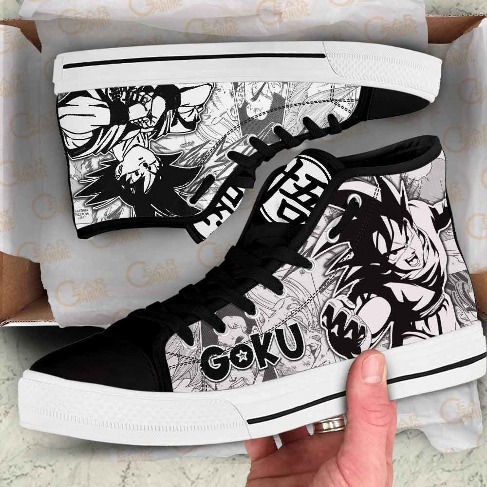 Goku Classic High-Top Sneakers - Custom Anime Design