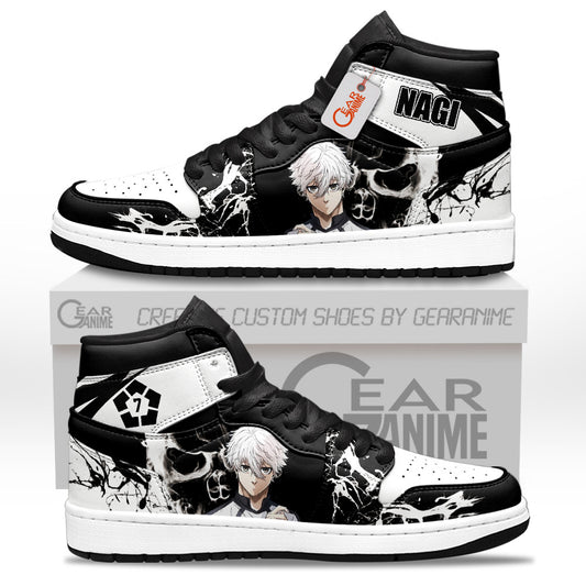 Seishiro Nagi J1 Sneakers - Custom Anime Design Blue Lock