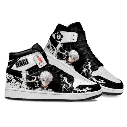 Seishiro Nagi J1 Sneakers - Custom Anime Design Blue Lock
