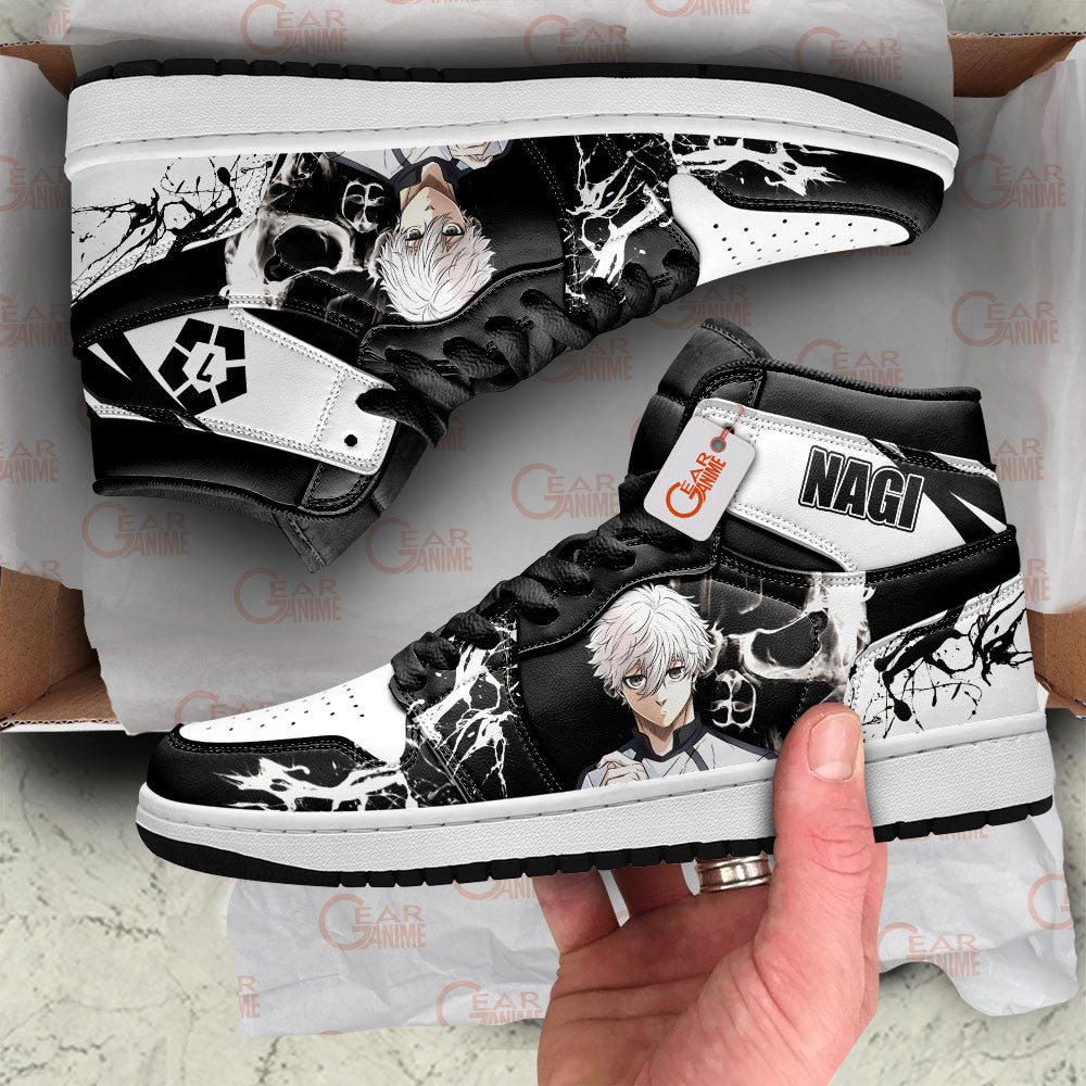 Seishiro Nagi J1 Sneakers - Custom Anime Design Blue Lock