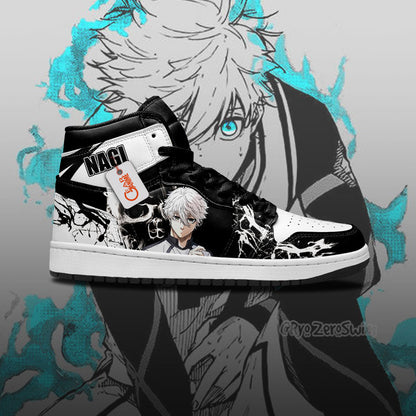 Seishiro Nagi J1 Sneakers - Custom Anime Design Blue Lock