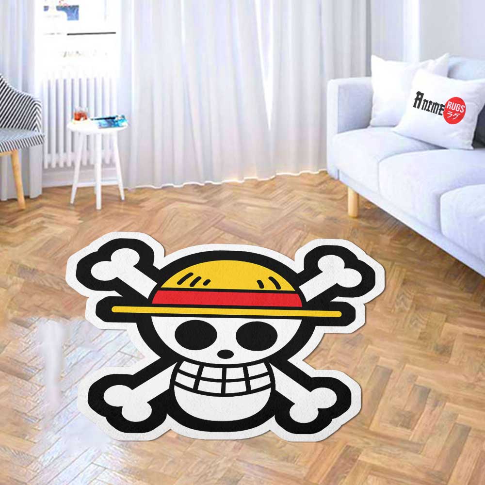 Straw Hat Pirates Flag Shaped Rugs Custom One Piece For Room Decor Mat Quality Carpet-Animerugs