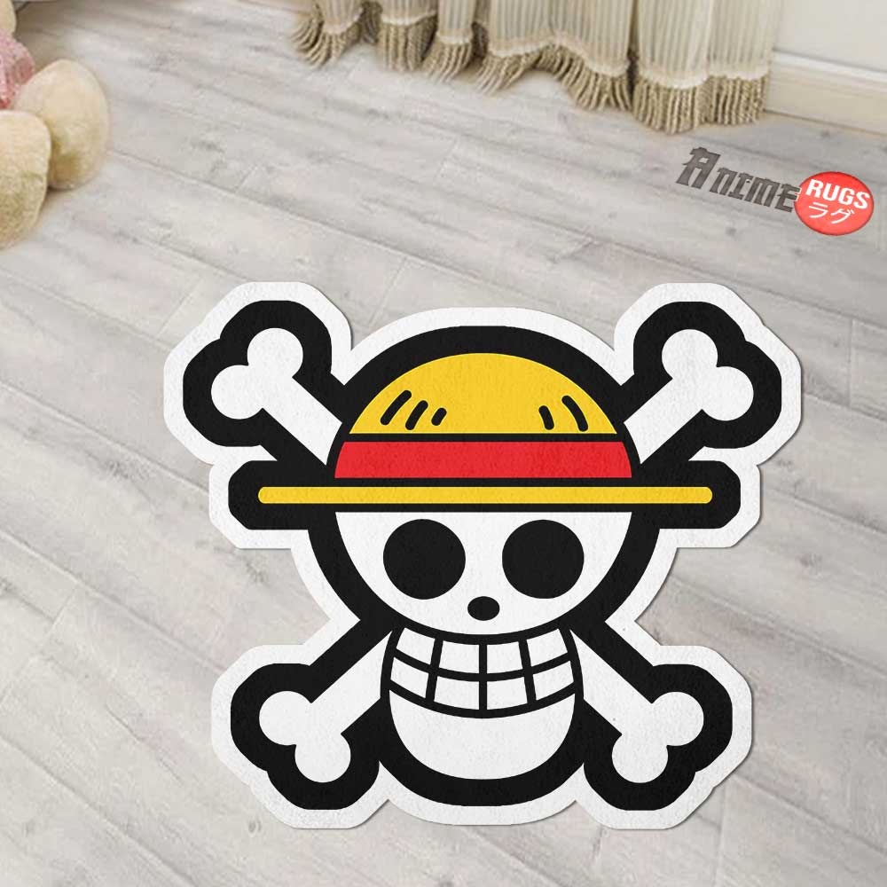 Straw Hat Pirates Flag Shaped Rugs Custom One Piece For Room Decor Mat Quality Carpet-Animerugs