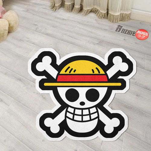 Straw Hat Pirates Flag Shaped Rugs Custom One Piece For Room Decor Mat Quality Carpet-Animerugs
