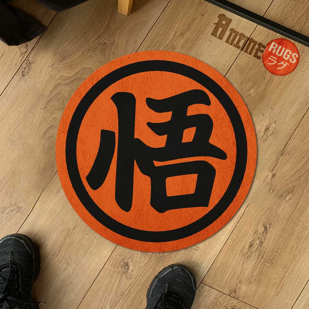 Goku Symbol Shaped Rugs Custom For Room Decor Mat Quality Carpet-Animerugs