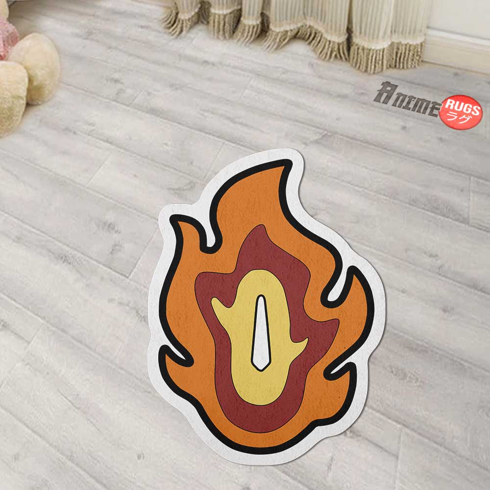 Nichirin Sword Name Rengoku Shaped Rug Custom For Room Decor Quality Mats-Animerugs