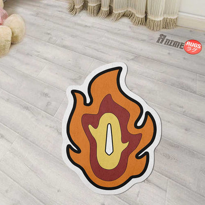 Nichirin Sword Name Rengoku Shaped Rug Custom For Room Decor Quality Mats-Animerugs