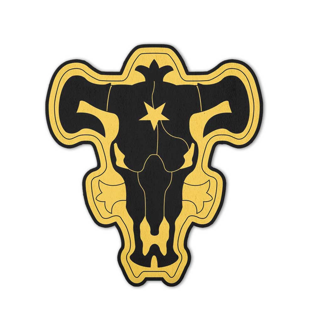 Black Bull Symbol Shaped Rugs Custom Anime Black Clover Carpets Room Decor Mats-Animerugs