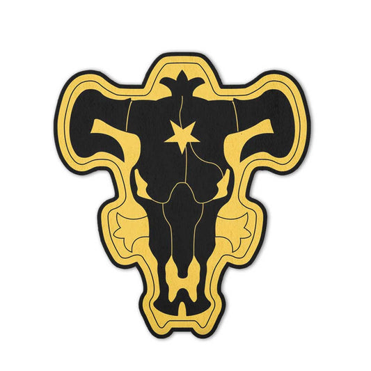Black Bull Symbol Shaped Rugs Custom Anime Black Clover Carpets Room Decor Mats-Animerugs