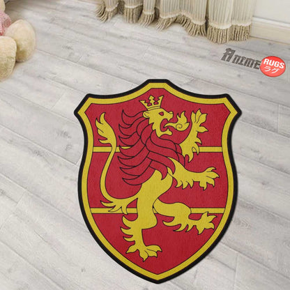 Crimson Lion Symbol Shaped Rugs Custom Anime Black Clover Carpets Room Decor Mats-Animerugs