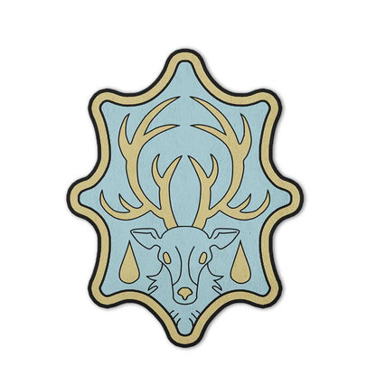 Aqua Deer Symbol Shaped Rugs Custom Anime Black Clover Carpets Room Decor Mats-Animerugs