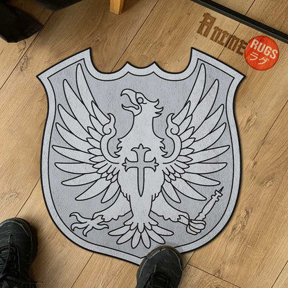 Silver Eagle Symbol Shaped Rugs Custom Anime Black Clover Carpets Room Decor Mats-Animerugs