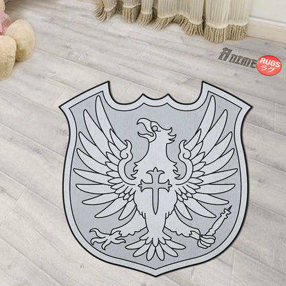 Silver Eagle Symbol Shaped Rugs Custom Anime Black Clover Carpets Room Decor Mats-Animerugs