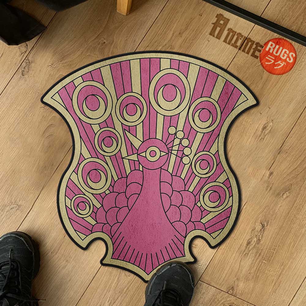 Coral Peacock Symbol Shaped Rugs Custom Anime Black Clover Carpets Room Decor Mats-Animerugs