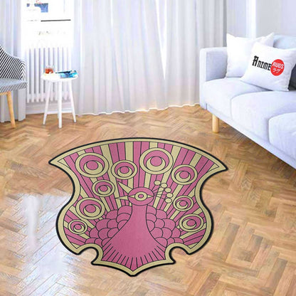 Coral Peacock Symbol Shaped Rugs Custom Anime Black Clover Carpets Room Decor Mats-Animerugs