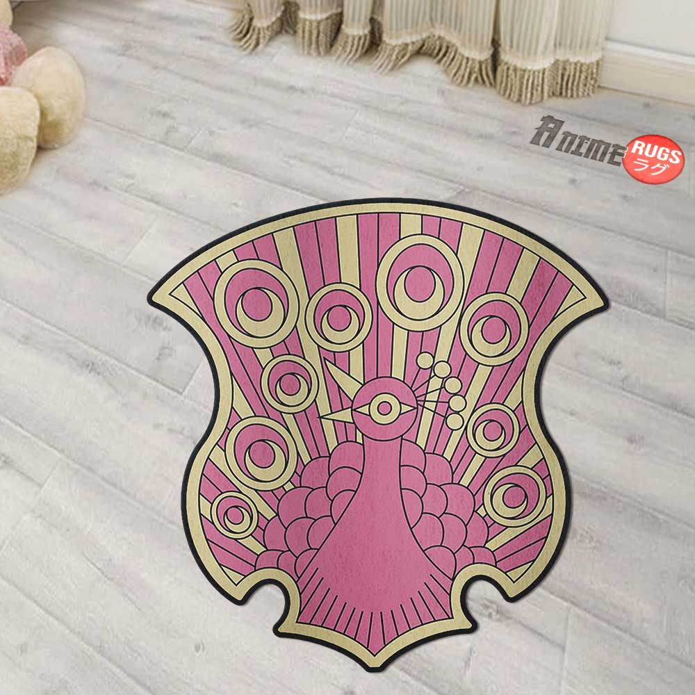 Coral Peacock Symbol Shaped Rugs Custom Anime Black Clover Carpets Room Decor Mats-Animerugs