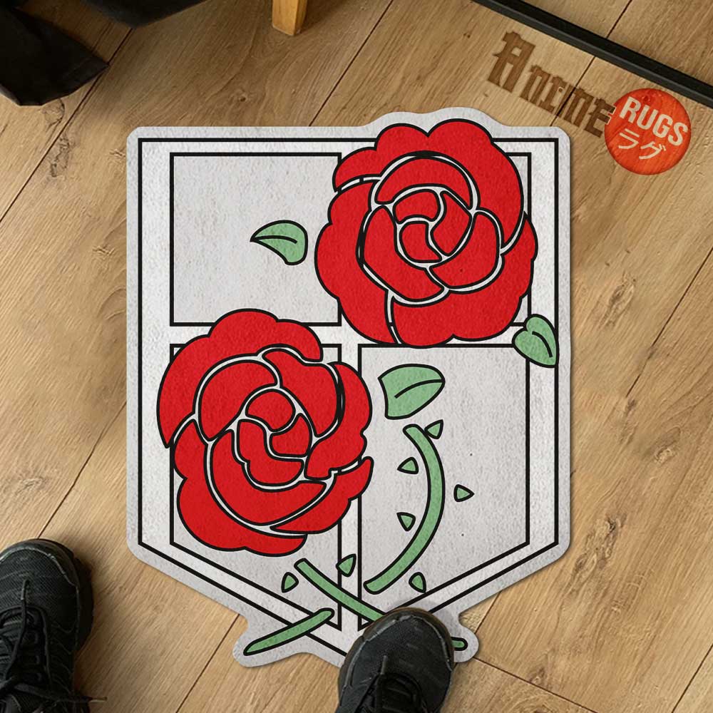 Stationary Guard Symbol Shaped Rugs Custom Attack On Titan Anime Carpets Room Decor Mats-Animerugs