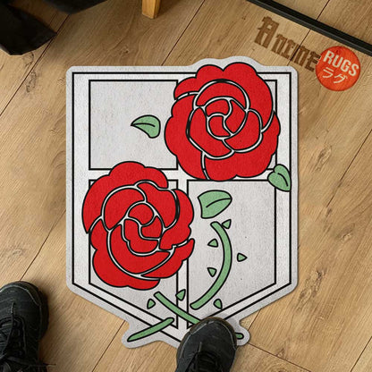 Stationary Guard Symbol Shaped Rugs Custom Attack On Titan Anime Carpets Room Decor Mats-Animerugs