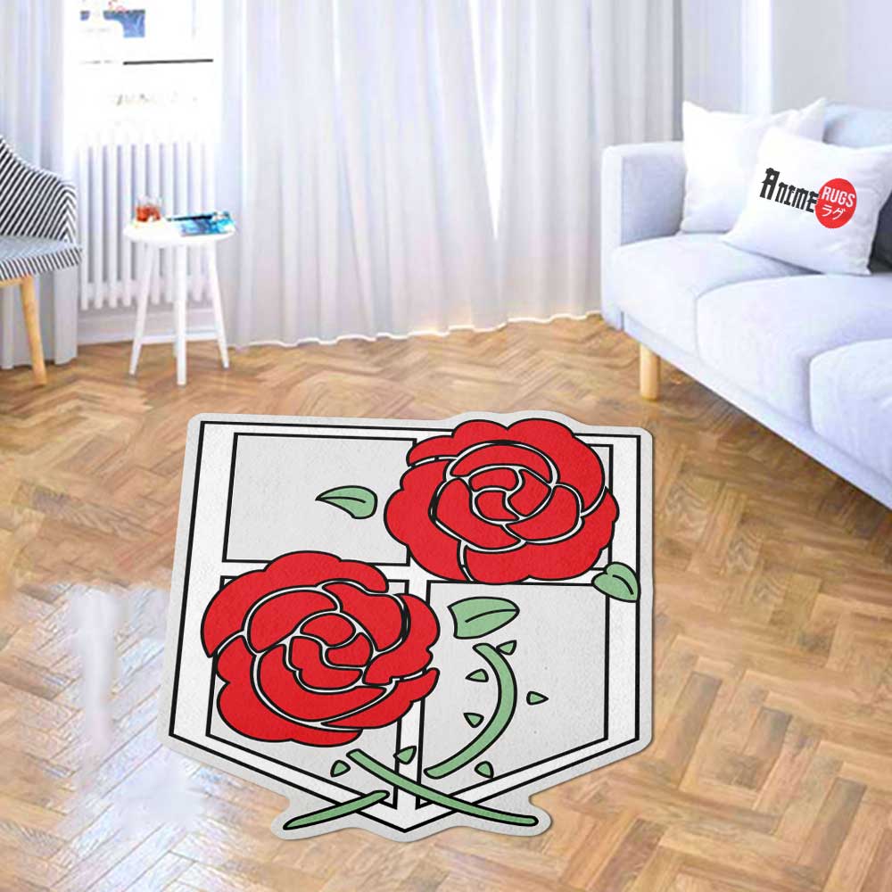 Stationary Guard Symbol Shaped Rugs Custom Attack On Titan Anime Carpets Room Decor Mats-Animerugs