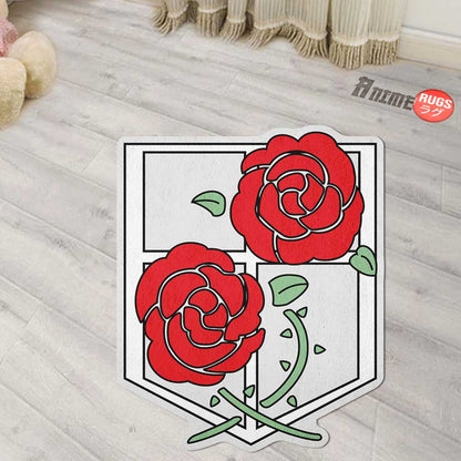 Stationary Guard Symbol Shaped Rugs Custom Attack On Titan Anime Carpets Room Decor Mats-Animerugs