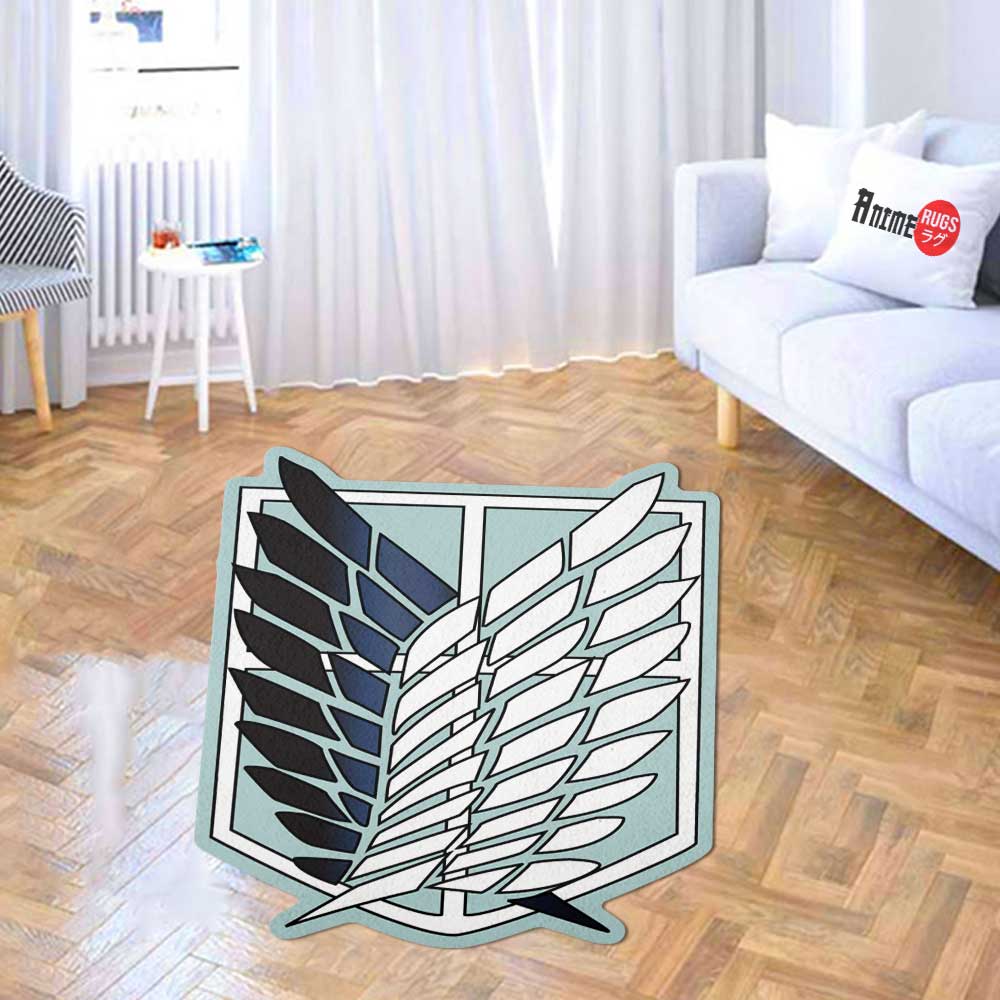 Scouting Legend Symbol Shaped Rugs Custom Attack On Titan Anime Carpets Room Decor Mats-Animerugs