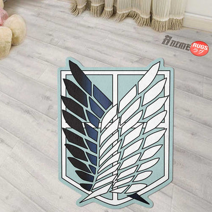 Scouting Legend Symbol Shaped Rugs Custom Attack On Titan Anime Carpets Room Decor Mats-Animerugs
