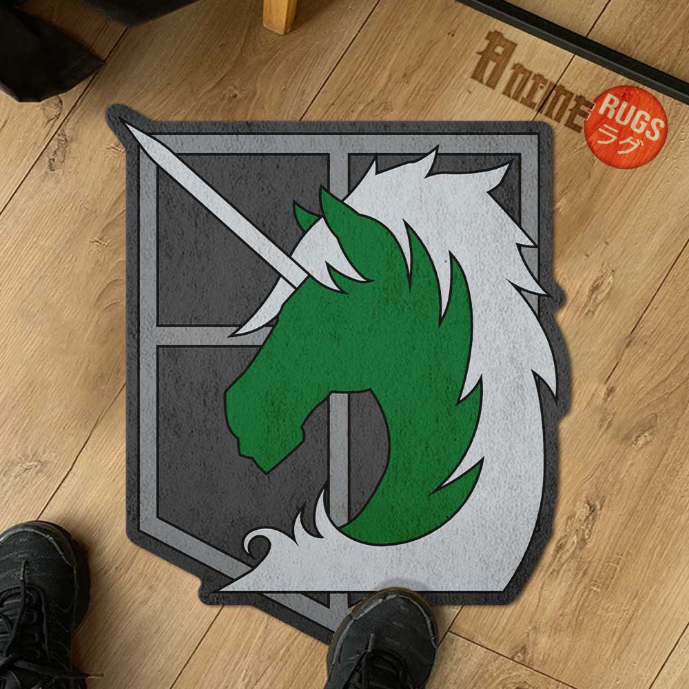 Milotary Police Symbol Shaped Rugs Custom Attack On Titan Anime Carpets Room Decor Mats-Animerugs