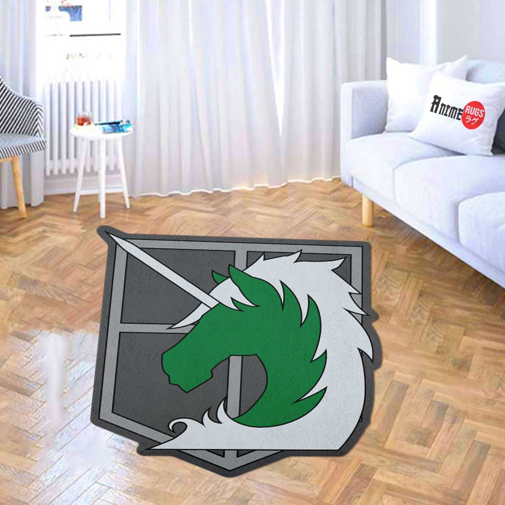 Milotary Police Symbol Shaped Rugs Custom Attack On Titan Anime Carpets Room Decor Mats-Animerugs
