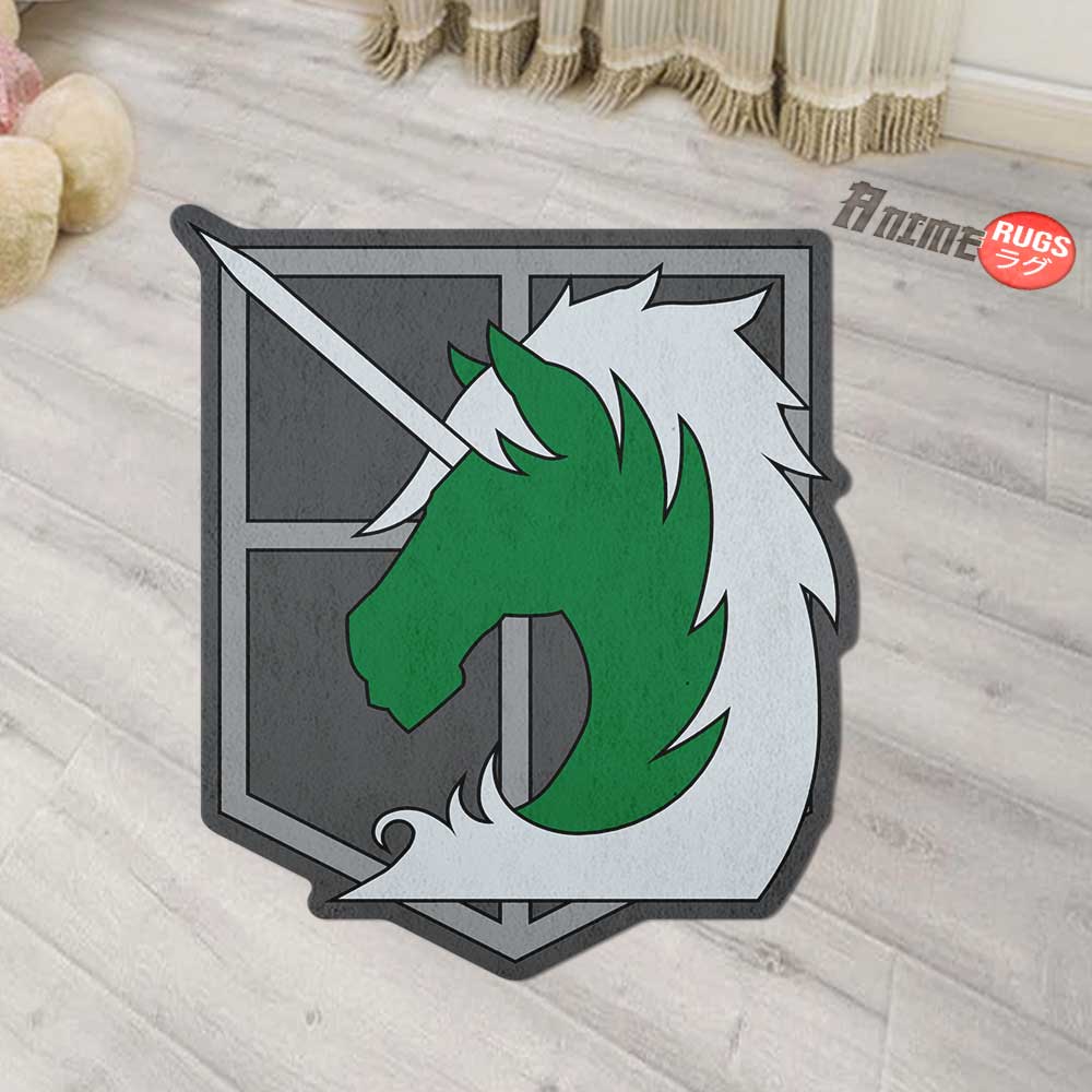 Milotary Police Symbol Shaped Rugs Custom Attack On Titan Anime Carpets Room Decor Mats-Animerugs