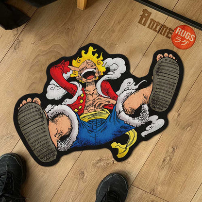 Luffy Gear 5 Shaped Rugs Custom Anime One Piece Carpets Room Decor Mats-Animerugs