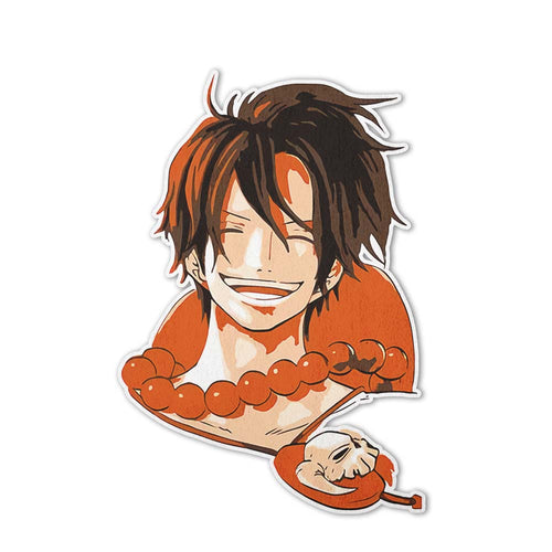 Portgas D. Ace Shaped Rugs Custom One Piece For Room Decor Mat Quality Carpet-Animerugs