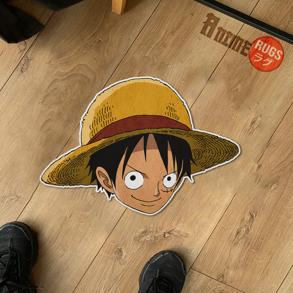 Monkey D. Luffy Shaped Rugs Custom One Piece For Room Decor Mat Quality Carpet-Animerugs